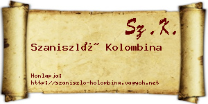 Szaniszló Kolombina névjegykártya